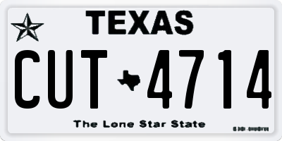 TX license plate CUT4714