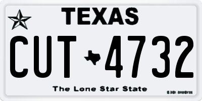 TX license plate CUT4732