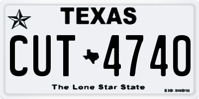 TX license plate CUT4740