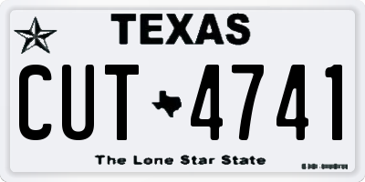 TX license plate CUT4741