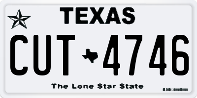 TX license plate CUT4746