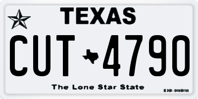 TX license plate CUT4790