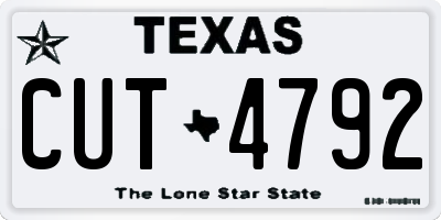 TX license plate CUT4792
