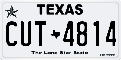 TX license plate CUT4814