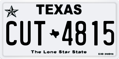 TX license plate CUT4815