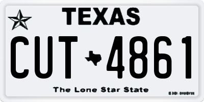 TX license plate CUT4861