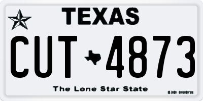 TX license plate CUT4873