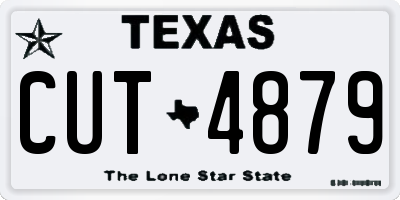 TX license plate CUT4879
