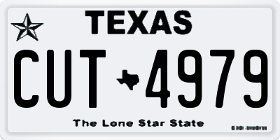 TX license plate CUT4979