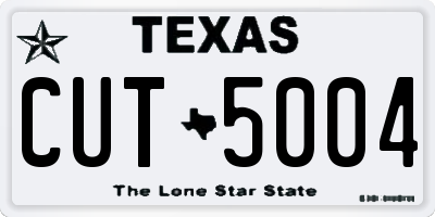 TX license plate CUT5004