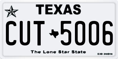 TX license plate CUT5006
