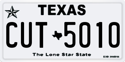 TX license plate CUT5010