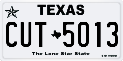 TX license plate CUT5013