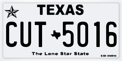 TX license plate CUT5016