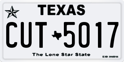 TX license plate CUT5017
