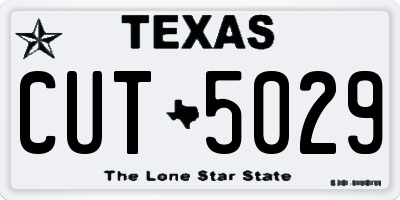 TX license plate CUT5029
