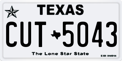 TX license plate CUT5043