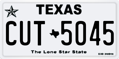 TX license plate CUT5045
