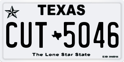 TX license plate CUT5046