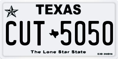 TX license plate CUT5050