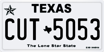 TX license plate CUT5053
