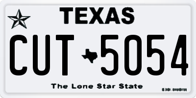 TX license plate CUT5054
