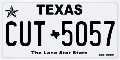 TX license plate CUT5057