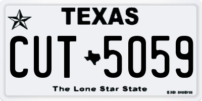 TX license plate CUT5059