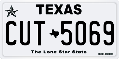 TX license plate CUT5069