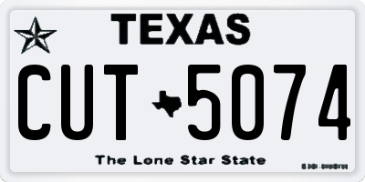 TX license plate CUT5074