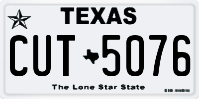 TX license plate CUT5076
