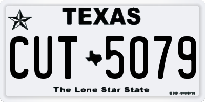 TX license plate CUT5079
