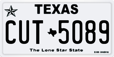 TX license plate CUT5089
