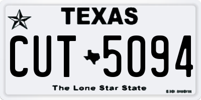 TX license plate CUT5094