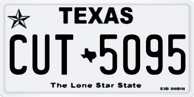 TX license plate CUT5095