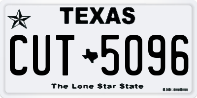TX license plate CUT5096