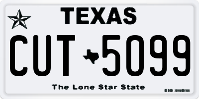 TX license plate CUT5099