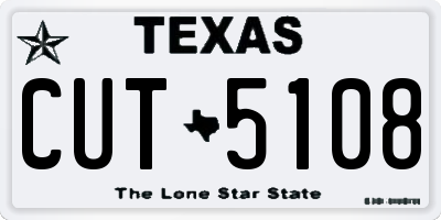 TX license plate CUT5108