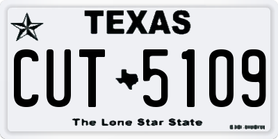 TX license plate CUT5109
