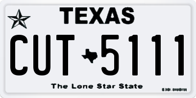 TX license plate CUT5111