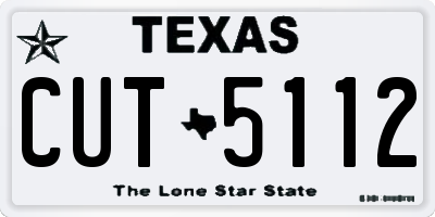 TX license plate CUT5112