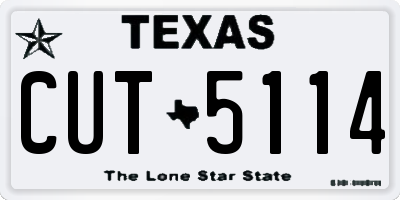 TX license plate CUT5114