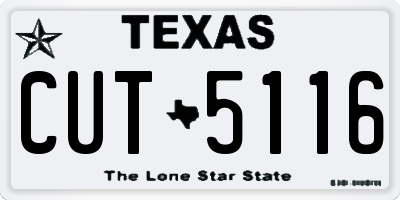 TX license plate CUT5116