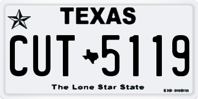 TX license plate CUT5119