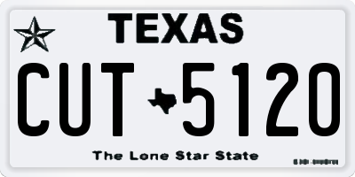 TX license plate CUT5120