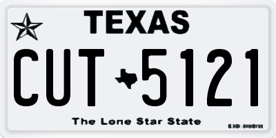 TX license plate CUT5121