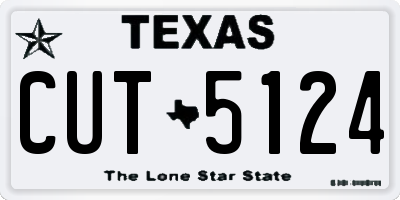 TX license plate CUT5124