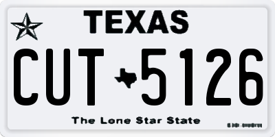 TX license plate CUT5126