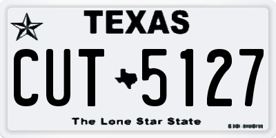 TX license plate CUT5127