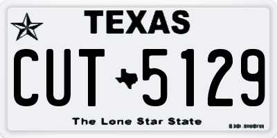 TX license plate CUT5129